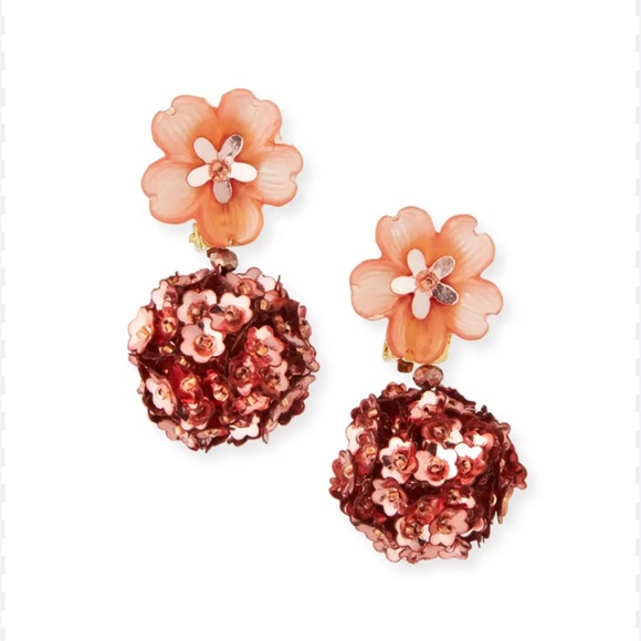 Sachin + Babi Jewelry - Sachin & Babi Women's Flower Fleur Clip-On Drop Earrings